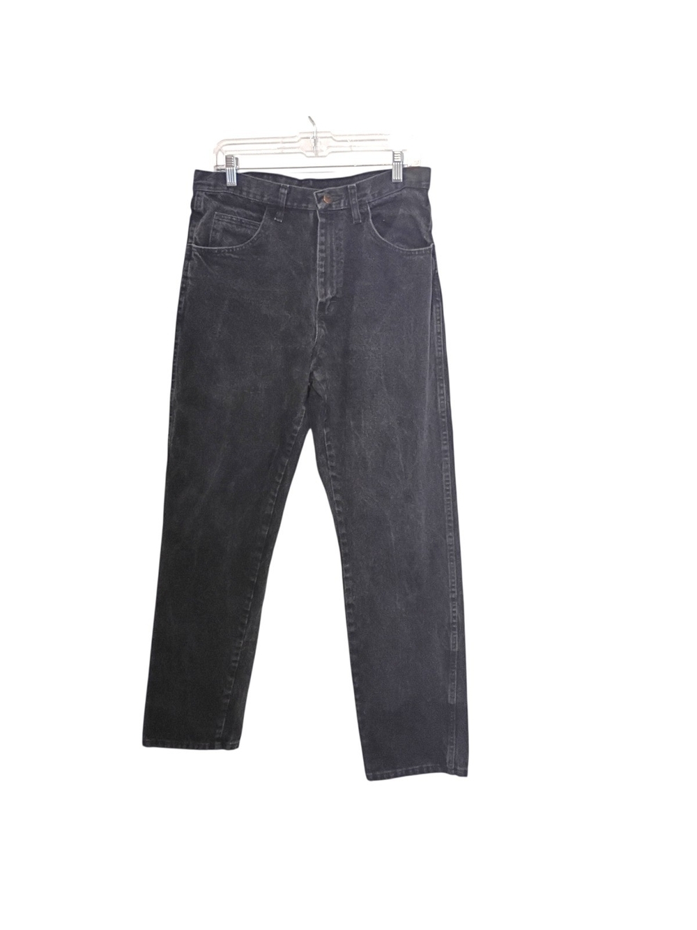Vintage Rustler -Black High-Waist Straight Leg Jeans 33x34